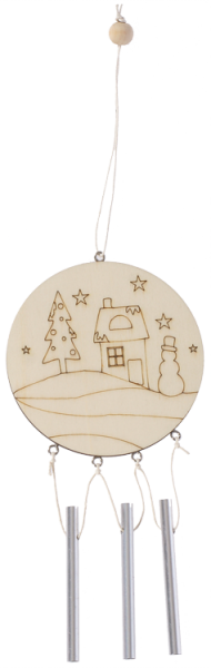 Windspiel ""Mit Winterszene""
